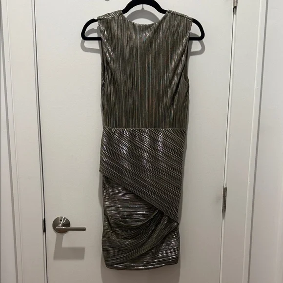 Maje Olive and Silver Backless Dress - Picture 3 of 3